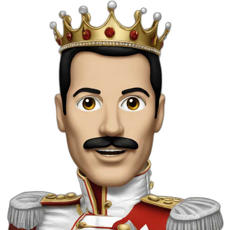 Portrait of Freddy mercury emoji