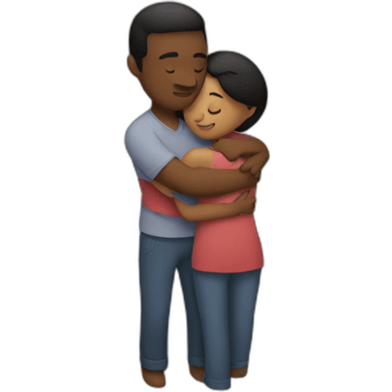 Couple hugging each other emoji