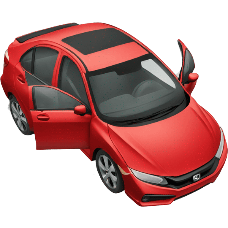 Red Honda civic  emoji