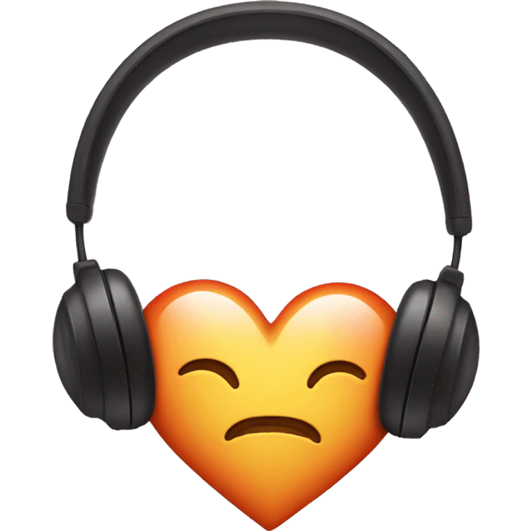 Heart with headphone emoji