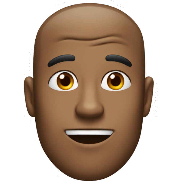 Generate a man with a small head, large nose, forehead wrinkles,buck teeth and Hair long on the sides and buzzed up top emoji