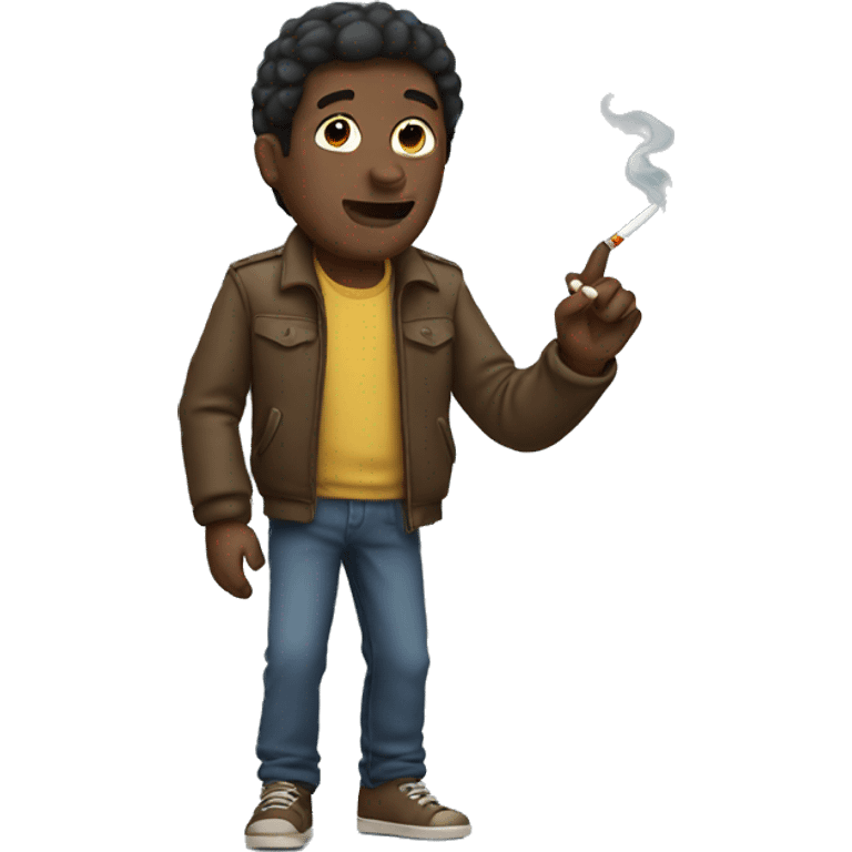 guy holding cigarette emoji