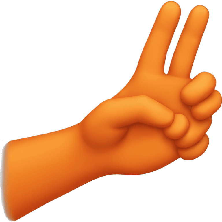 hand orange emoji