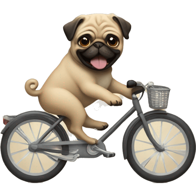 pug riding a bike emoji