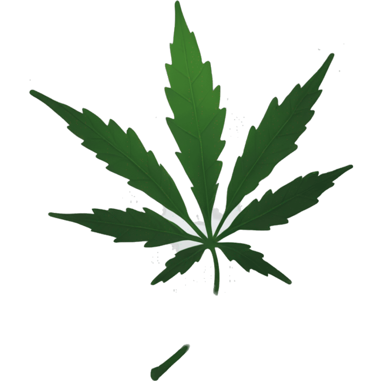 black outline of a weed leaf emoji