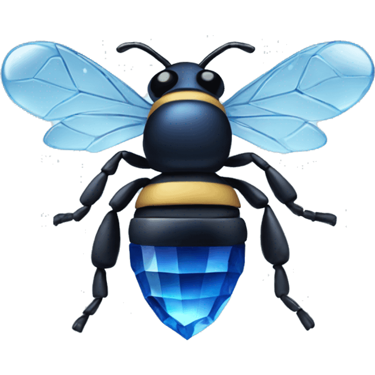 blue crystal bee emoji