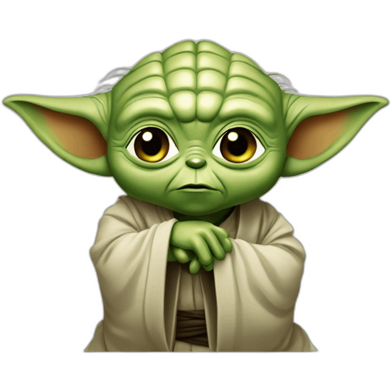 Yoda qui mets un coup de poing a zidane emoji