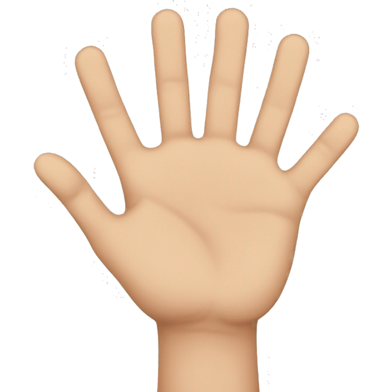 Hand hold up three fingers using middle, index, and thumb fingers emoji