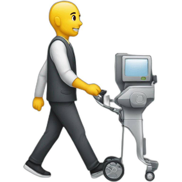 men walking in a machine emoji