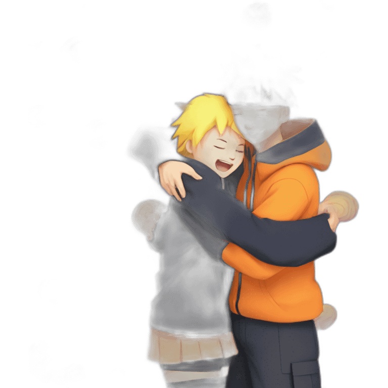 Naruto Uzumaki hugging Hinata emoji