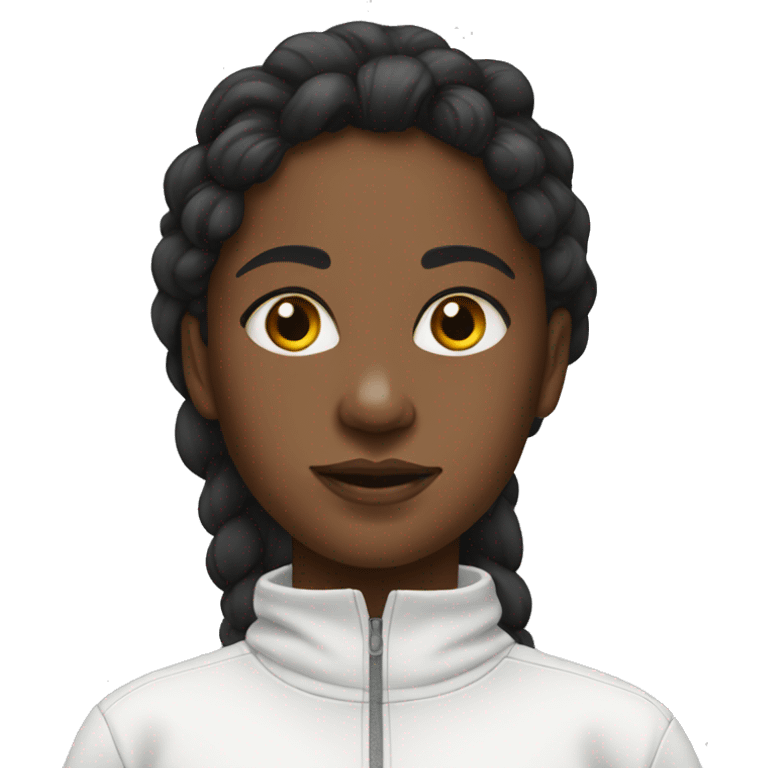 black-long-haired-girl-in-white-tracksuit emoji