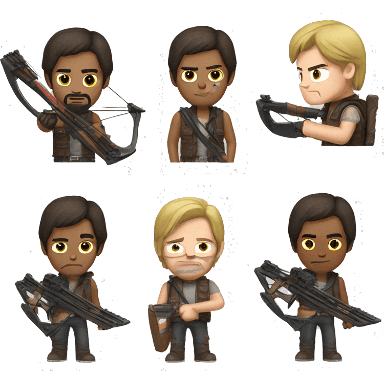 daryl dixon with a crossbow emoji