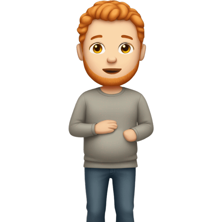 Pregnant man with ginger hair emoji