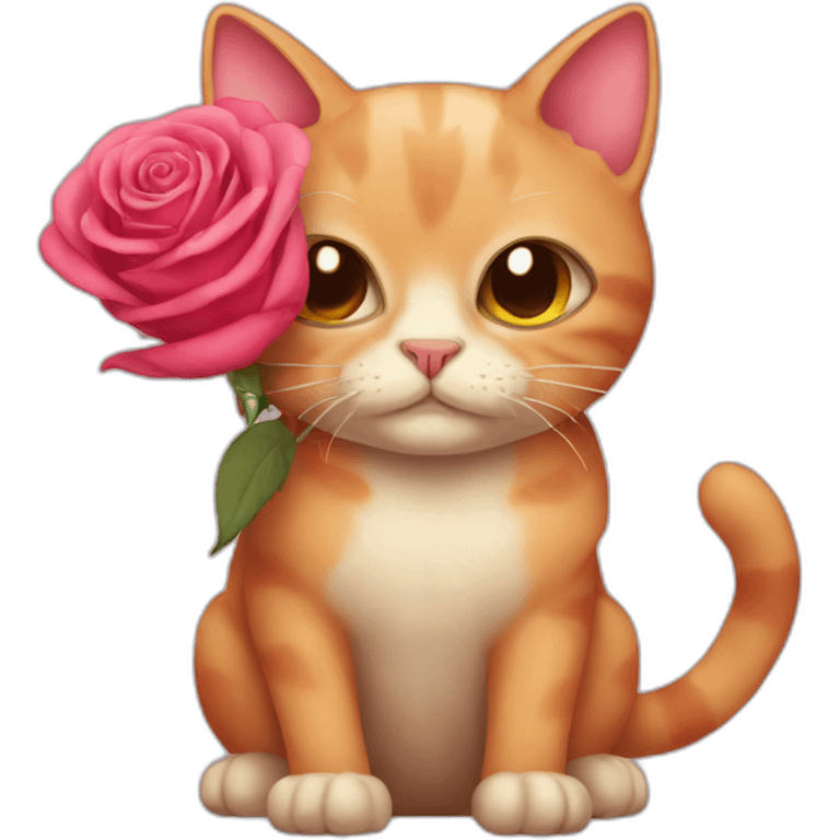 Rose cat emoji