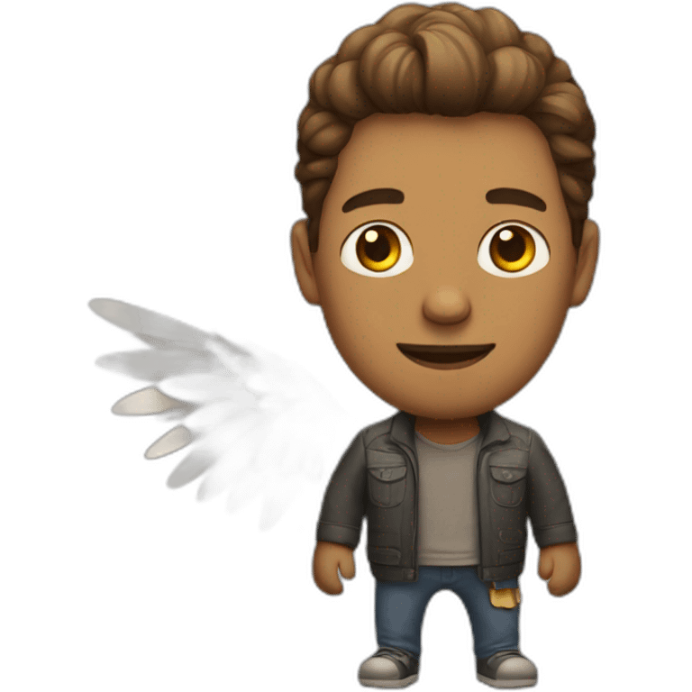 man with bird wings emoji