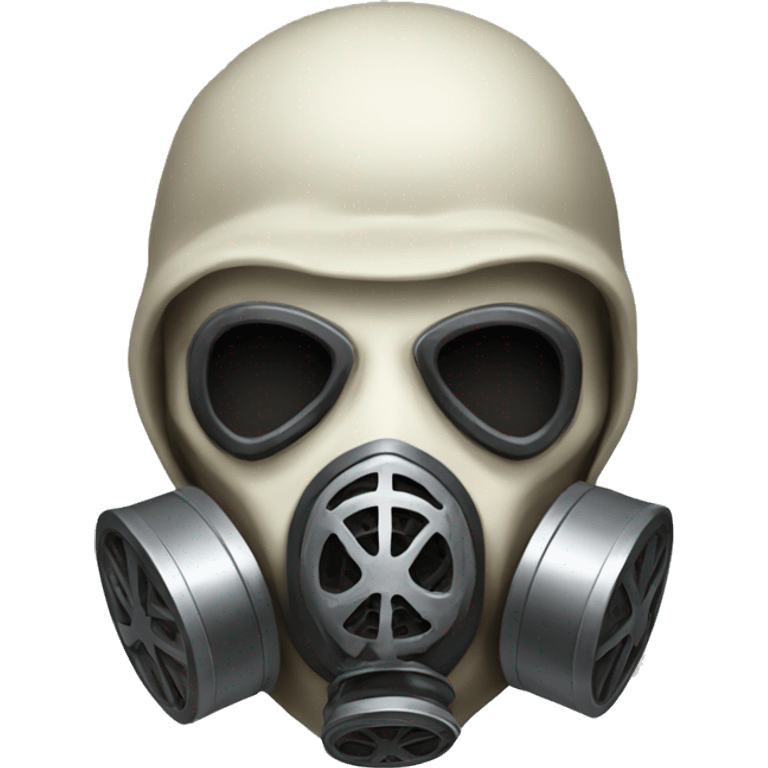 Skull wearing a full face gas mask emoji