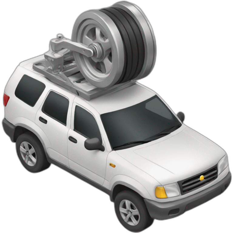 Car generator with pulley emoji