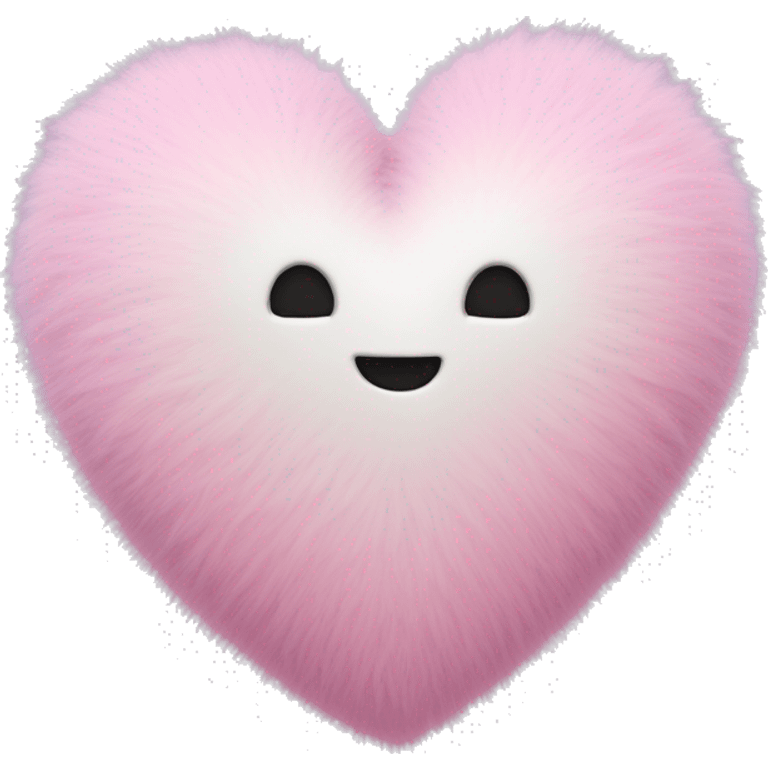 fluffy love heart with no face emoji