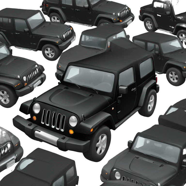 black jeep wrangler  emoji