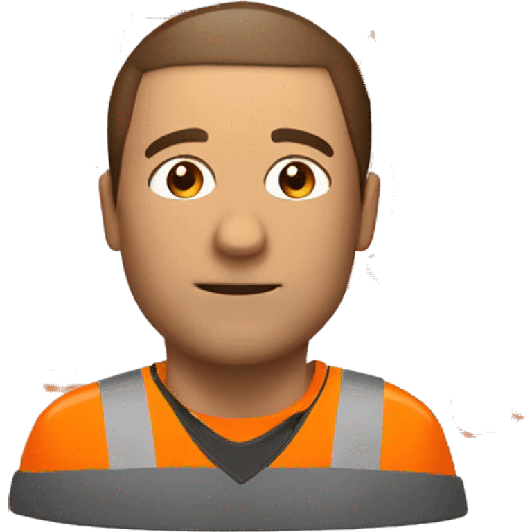 Guy head orange traffic cone emoji