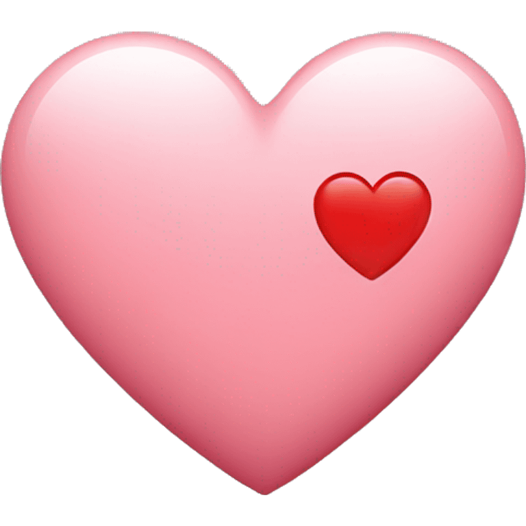 Light pink and red heart  emoji