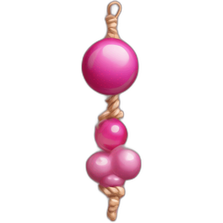 a thread with a pink bead emoji