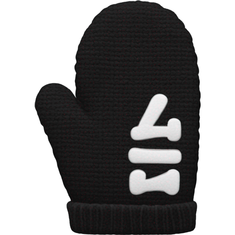 black color  mitten emoji