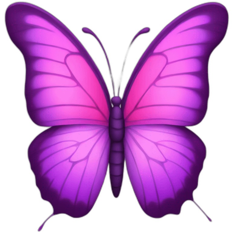 Purple and pink butterflies emoji