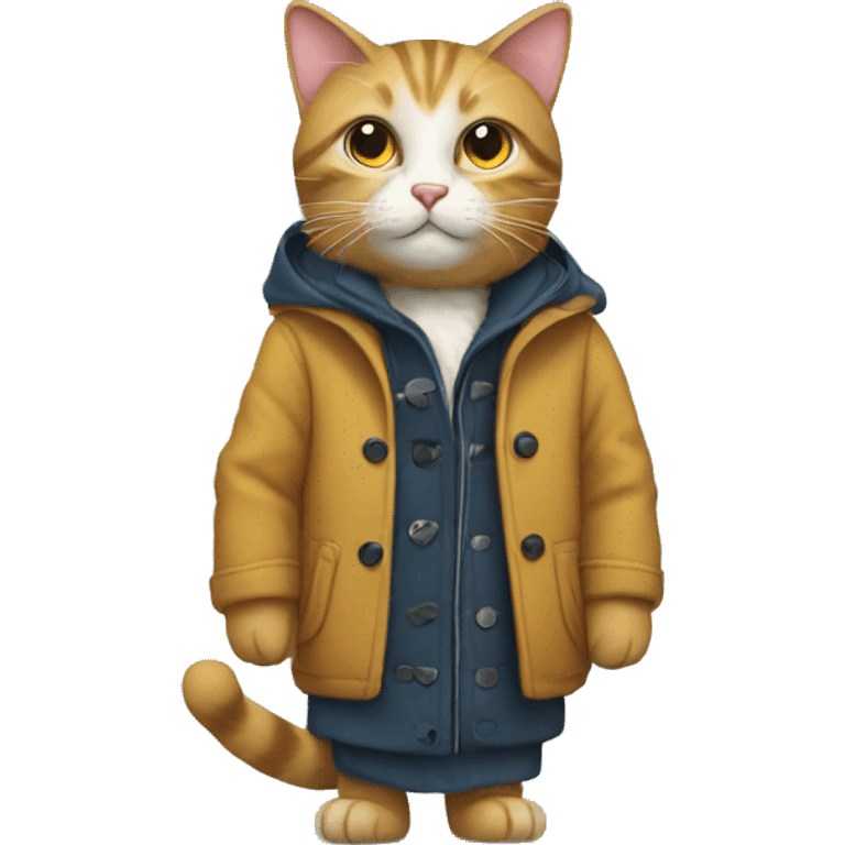 cat wearing a coat emoji