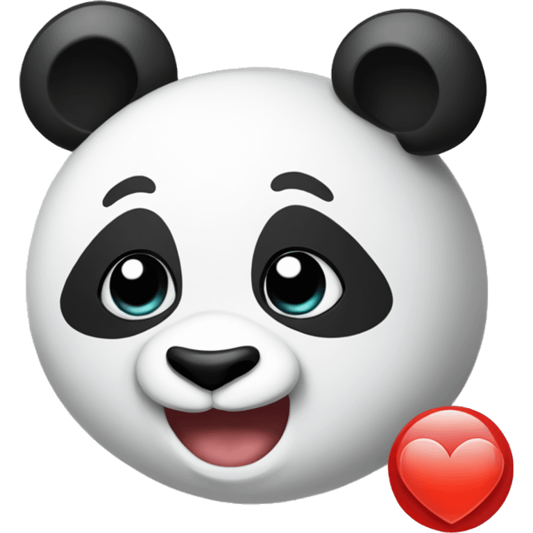 "i love you" sign holding by panda emoji