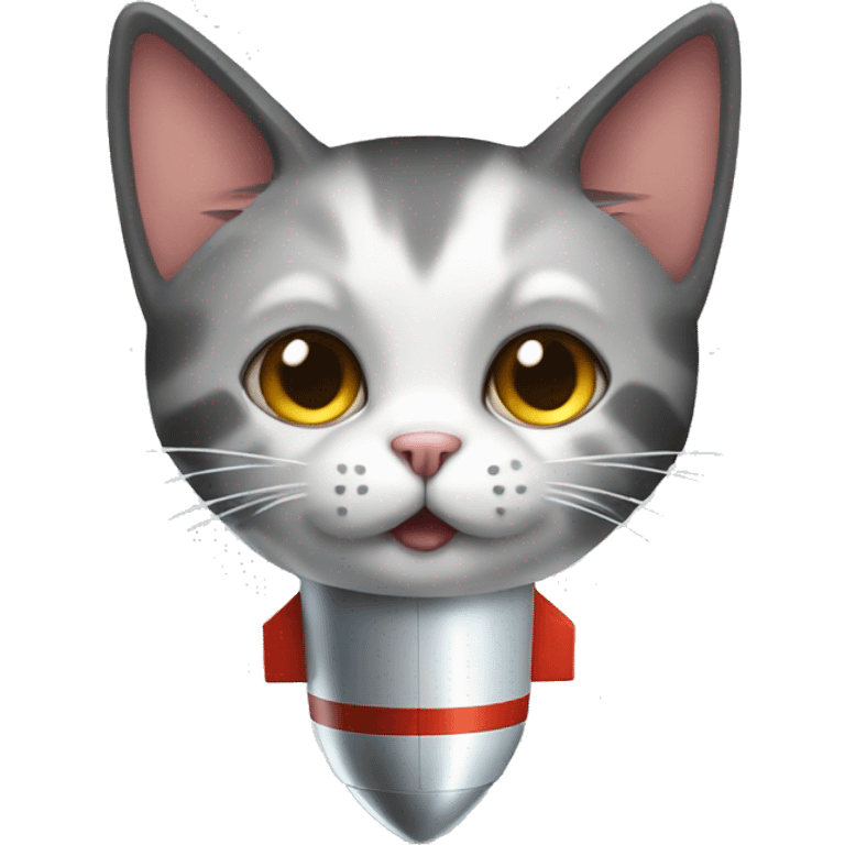 Cat rocket emoji