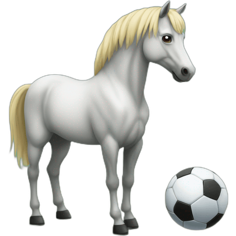 Horse soccer emoji