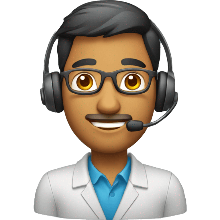 call center agent from India emoji