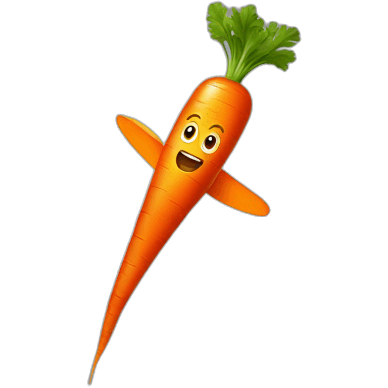 bright carrot with a star wake emoji