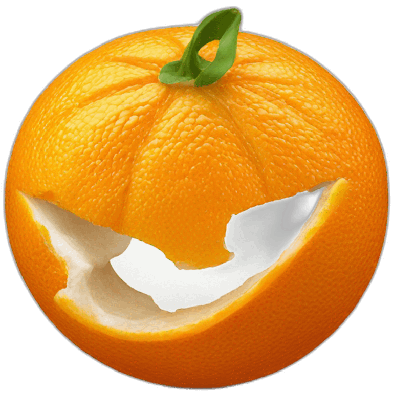 peeled orange emoji