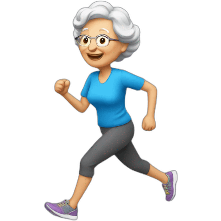 grand ma running emoji