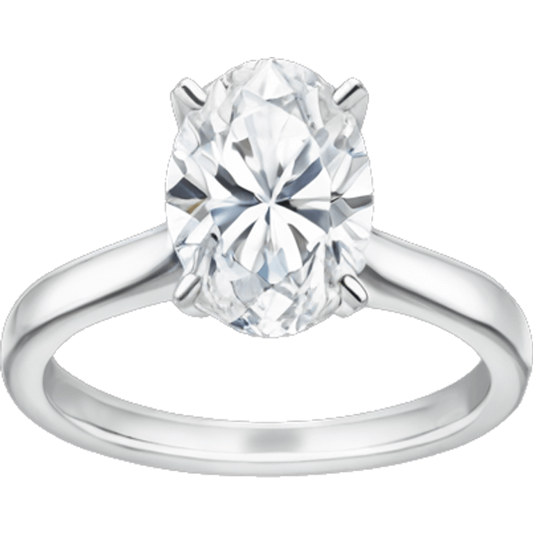 oval solitaire engagement ring  emoji