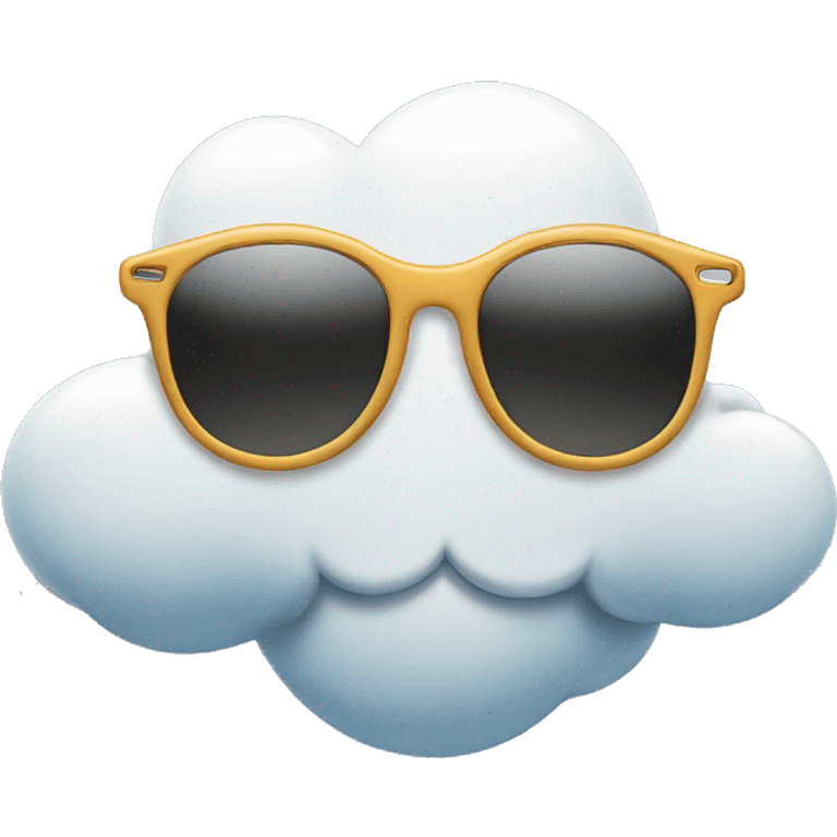 Cloud with sun glasses emoji