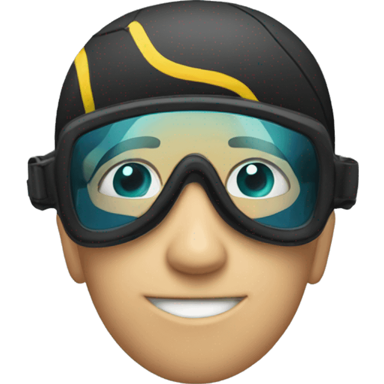 A boy doing Scuba diving emoji