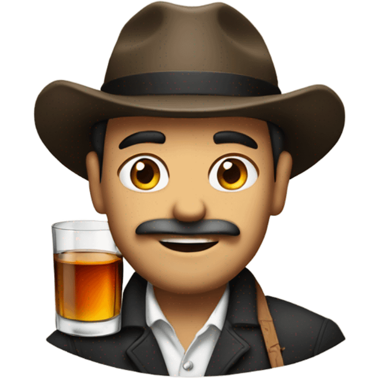 Whiskey with cigarettes and Cretan guy emoji