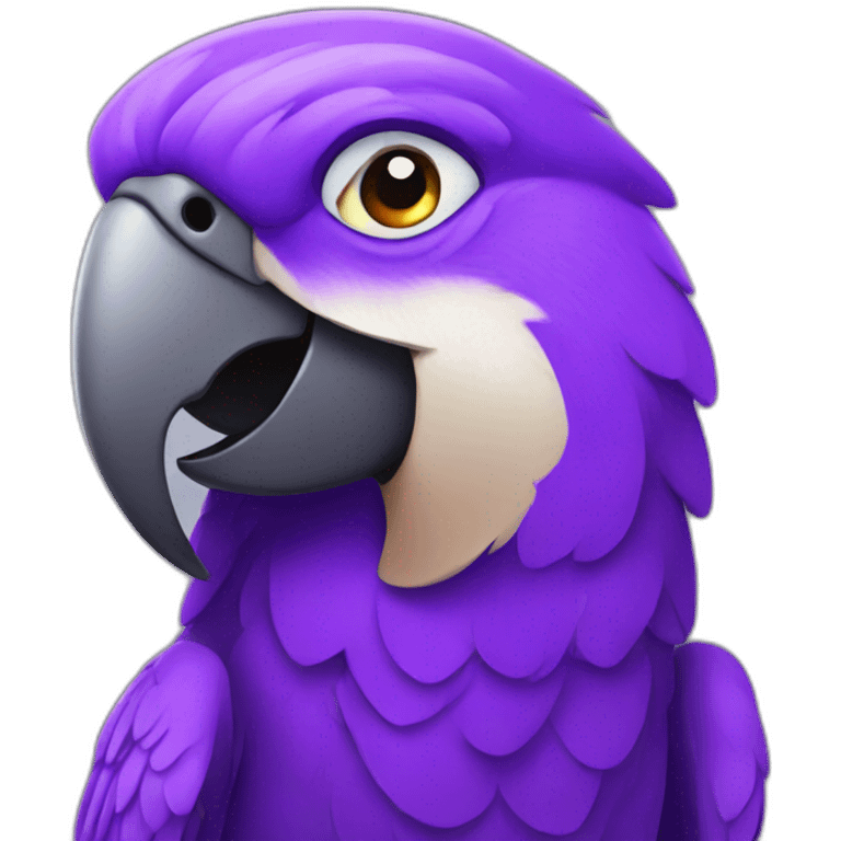 purple parrot emoji