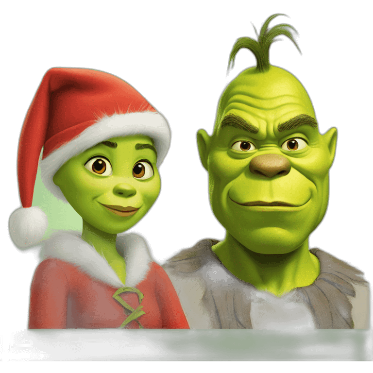 Shrek and the grinch emoji