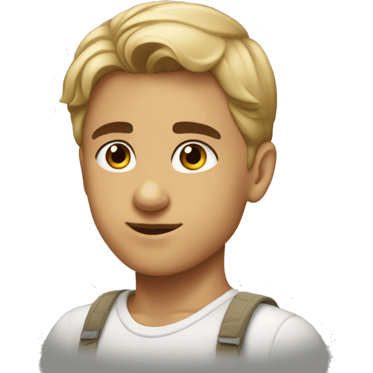 An Albanian boy studino emoji