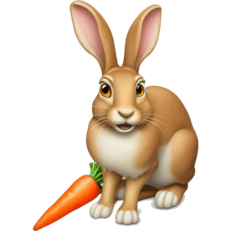 hare who eats carrots emoji