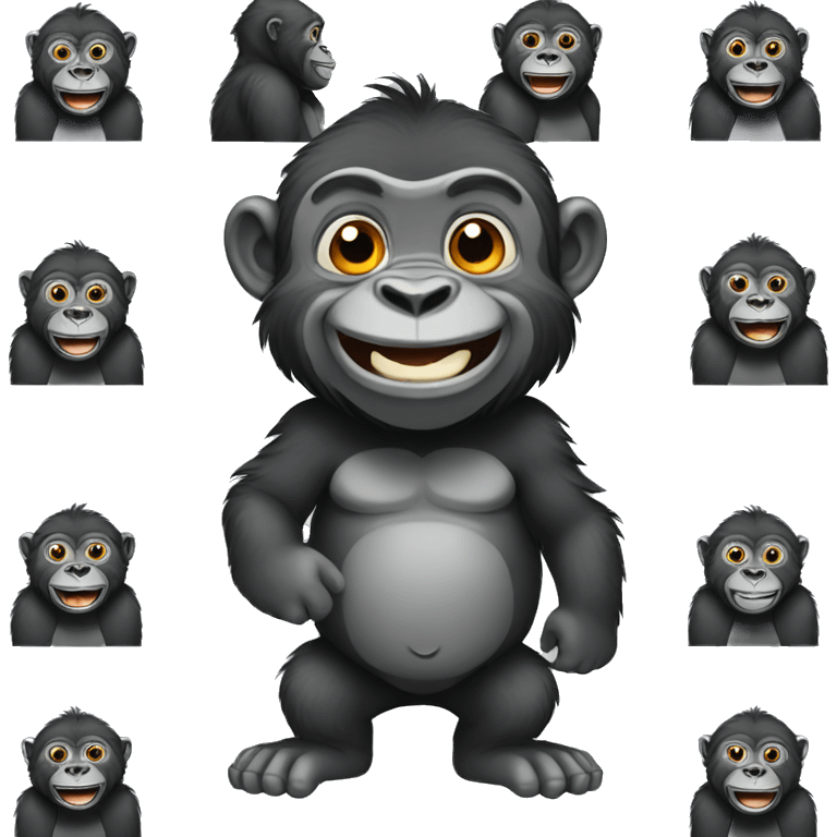 Happy Male gorillas emoji