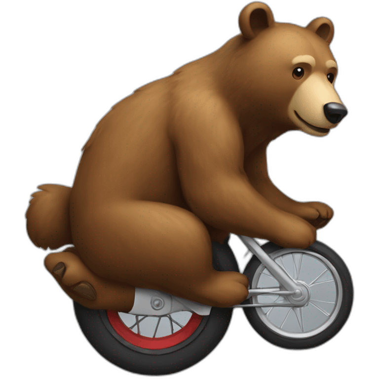 Bear monocycle emoji