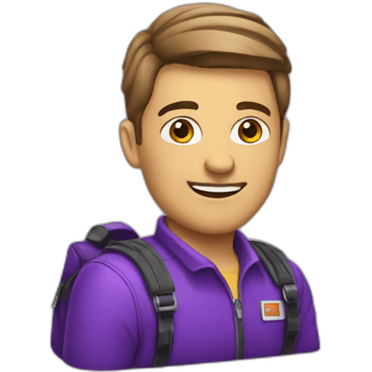 Driver purple bag emoji