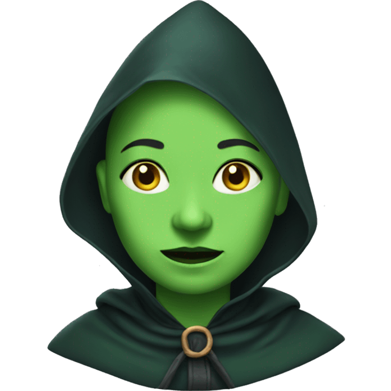 a bald green witch emoji