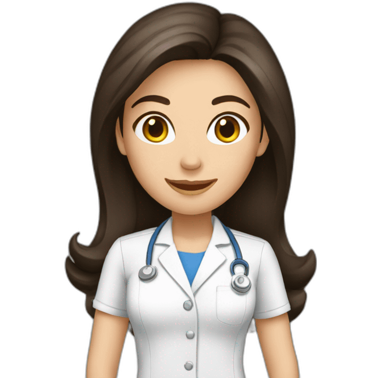 brunette female nutritionist emoji