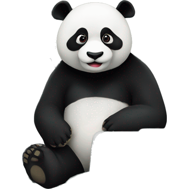 Panda on a train  emoji